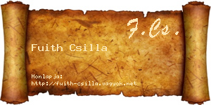 Fuith Csilla névjegykártya