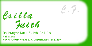 csilla fuith business card